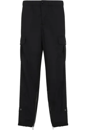 DRIES VAN NOTEN Spodnie, Mężczyzna, Czarny, XL, Poliester, Stylowe spodnie Pebble