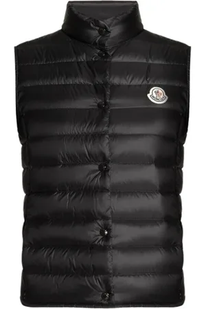 Moncler Kurtki, Kobieta, Czarny, S, Nylon, Kamizelka Pucholowa Liane