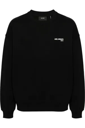 Axel Arigato Bluzy, Mężczyzna, Czarny, S, Bawełna, Czarna Bawełniana Bluza z Nadrukiem Logo