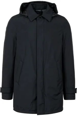 HERNO Płaszcze, Mężczyzna, Czarny, 3XL, Czarny Płaszcz Puchowy