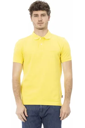 BALDININI Koszulki, Mężczyzna, Żółty, 2XL, Żółta Bawełniana Koszulka Polo dla Mężczyzn