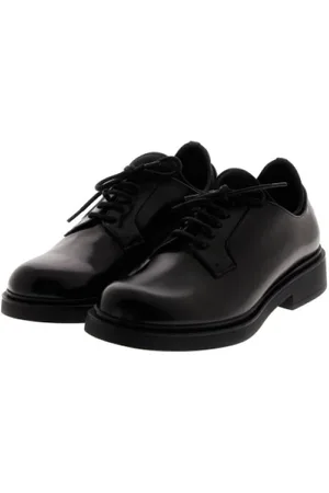 HERNO Buty, Mężczyzna, Czarny, 42 EU, Skóra, Eleganckie lakierowane buty sznurowane ze skóry
