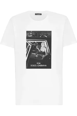 Dolce & Gabbana Koszulki, Kobieta, Biały, L, Koszulka z Unikatowym Projektem
