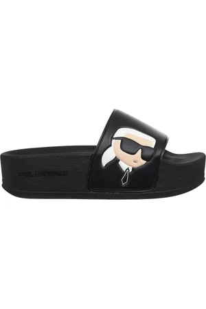 Karl Lagerfeld Buty, Kobieta, Czarny, 40 EU, Klapek Maxi Slides z gładkim zapięciem