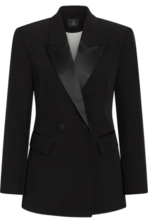 Bruuns Bazaar Kurtki, Kobieta, Czarny, S, Elegancki Czarny Blazer z Kieszeniami Patkami