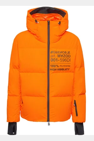 Moncler Kurtki, Mężczyzna, Pomarańczowy, M, Nylon, Kurtka Piumino Mazod