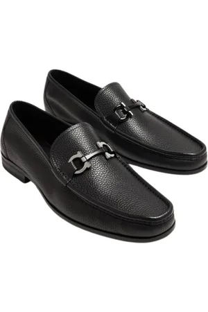Salvatore Ferragamo Buty, Mężczyzna, Czarny, 42 EU, Skóra, Mocasyn skórzane