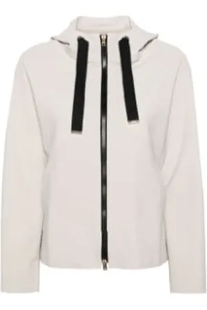 HERNO Bluzy, Kobieta, Beżowy, 2XS, Bluza z zamkiem błyskawicznym