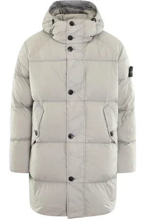 Stone Island Kurtki, Mężczyzna, Szary, L, Nylon, Kurtka Real Down Blouson