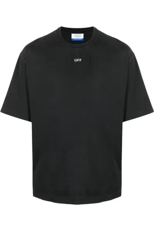 OFF-WHITE Koszulki, Mężczyzna, Czarny, S, Bawełna, Czarny Bawełniany T-shirt