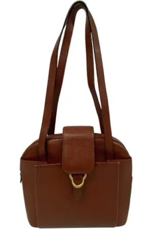 Bally Pre-owned, Kobieta, brązowy, ONE SIZE, Skóra, Pre-owned skórzane torby na ramię