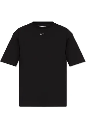 OFF-WHITE Koszulki, Mężczyzna, Czarny, L, Bawełna, T-shirt z okrągłym dekoltem