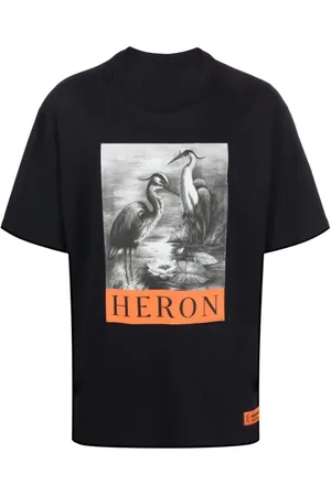 Heron Preston Koszulki, Mężczyzna, Czarny, S, Bawełna, Bawełniana koszulka z logo BW