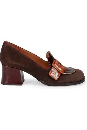 Chie Mihara Buty, Kobieta, brązowy, 36 EU, Skóra, Brązowe skórzane buty na obcasie w stylu lat 70.
