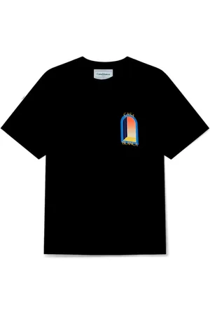 Casablanca Koszulki, Mężczyzna, Czarny, 2XL, Bawełna, Koszulka Night Arch Tee