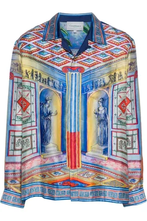 Casablanca Koszule, Mężczyzna, Wielobarwność, S, Koszula La Temple Print