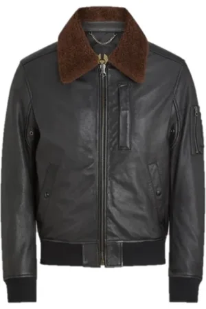 Belstaff Kurtki, Mężczyzna, Czarny, M, Skóra, Klasyczna Kurtka Bomber Alstone