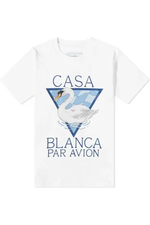 Casablanca Koszulki, Mężczyzna, Biały, S, Bawełna, Koszulka Par Avion