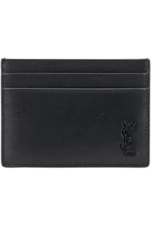 Saint Laurent Akcesoria, Kobieta, Czarny, ONE SIZE, Skóra, Miniaturowy Futerał na Karty Cassandre