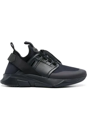 Tom Ford Buty, Mężczyzna, Niebieski, 40 EU, Bawełna, Jago Sneakersy skórzane z neoprenem