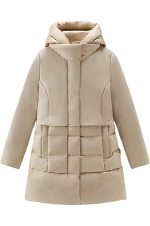 Woolrich Kurtki, Kobieta, Beżowy, M, Poliester, 2-w-1 Luksusowa Parka Prescott