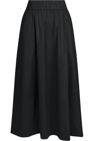 Neo Noir Spódnice, Kobieta, Czarny, S, Bawełna, Yara Poplinowa Spódnica Maxi