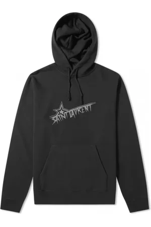 Saint Laurent Bluzy, Mężczyzna, Czarny, S, Bawełna, Bluza z kapturem