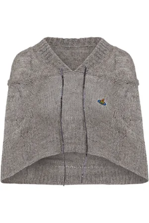 Vivienne Westwood Swetry, Kobieta, Szary, L, Tweed, Beżowa Tweeduowa Bluza z Kapturem w Stylu Rubina