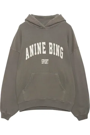 ANINE BING Bluzy, Kobieta, Zielony, 2XS, Bawełna, Bluza Harvey