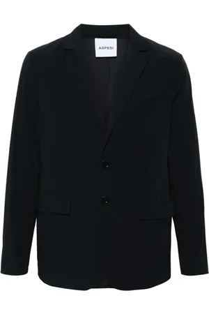 Aspesi Kurtki, Mężczyzna, Niebieski, 2XL, Nylon, Nylon Single Breasted Blazer