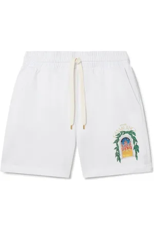 Casablanca Szorty, Mężczyzna, Biały, M, Bawełna, Avenida Printed Sweatshort Białe