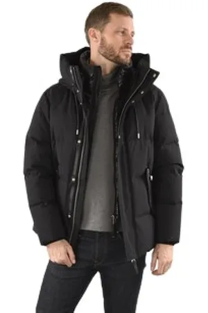 Mackage Kurtki, Mężczyzna, Czarny, 2XS, Poliester, Krótką Puchowa Kurtka