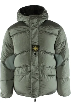 Stone Island Kurtki, Mężczyzna, Zielony, S, Rewersyjna Kurtka Zielono-Czarna