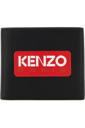 Kenzo Akcesoria, Mężczyzna, Czarny, ONE SIZE, Skóra, Czarny skórzany portfel