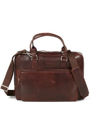 Howard London Torebki, Mężczyzna, brązowy, ONE SIZE, Skóra, Brązowa skórzana torba na laptopa