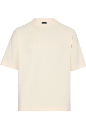 Jacquemus Koszulki, Mężczyzna, Beżowy, L, Bawełna, Bawełniana Koszulka Casual