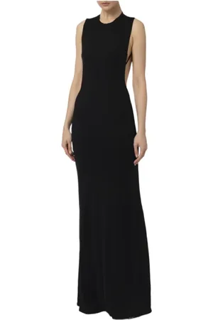 Elisabetta Franchi Sukienki, Kobieta, Czarny, M, Sukienka Maxi