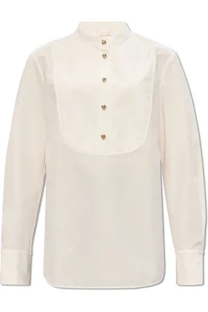 Chloé Bluzki, Kobieta, Biały, S, Bawełna, Bawełniana koszula