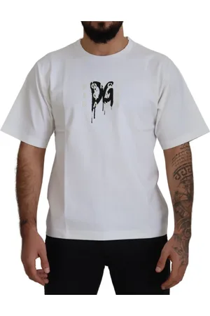 Dolce & Gabbana Koszulki, Mężczyzna, Biały, S, Bawełna, Klasyczny biały T-shirt z logo