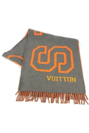 LOUIS VUITTON Pre-owned, Kobieta, Szary, ONE SIZE, Wełna, Pre-owned Wool scarves
