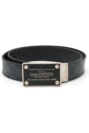 LOUIS VUITTON Pre-owned, Mężczyzna, Czarny, ONE SIZE, Pre-owned Canvas belts
