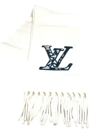 LOUIS VUITTON Pre-owned, Kobieta, Biały, ONE SIZE, Wełna, Pre-owned Wool scarves