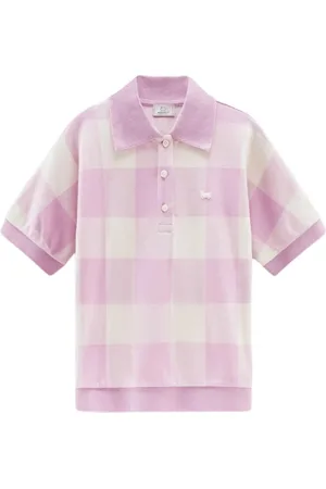 Woolrich Koszulki, Kobieta, Fioletowy, L, Bawełna, Vintage American Check Polo