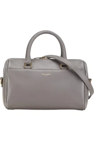 Saint Laurent Pre-owned, Kobieta, Szary, ONE SIZE, Skóra, Pre-owned Skórzane torebki