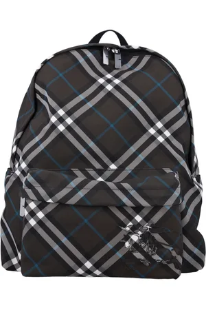 Burberry Torebki, Mężczyzna, Czarny, ONE SIZE, Poliester, Klasyczny plecak w kratę
