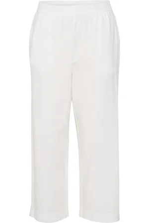 Kaffe Spodnie, Kobieta, Biały, 2XL, Wide Trousers