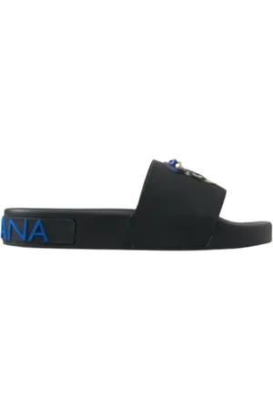 Dolce & Gabbana Buty, Kobieta, Czarny, 37 EU, Skóra, Eleganckie czarne skórzane sandały