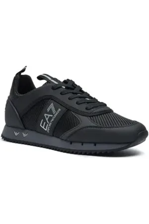 EA7 Buty, Mężczyzna, Czarny, 40 EU, Czarne Sneakersy z Logo EA7