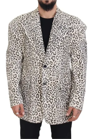 Dolce & Gabbana Kurtki, Mężczyzna, Biały, L, Bawełna, Elegancki Biały Blezer Slim Fit