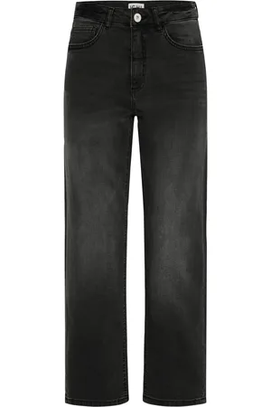 Ichi Jeansy, Kobieta, Czarny, W25, Raven Czarne Cropped Jeansy